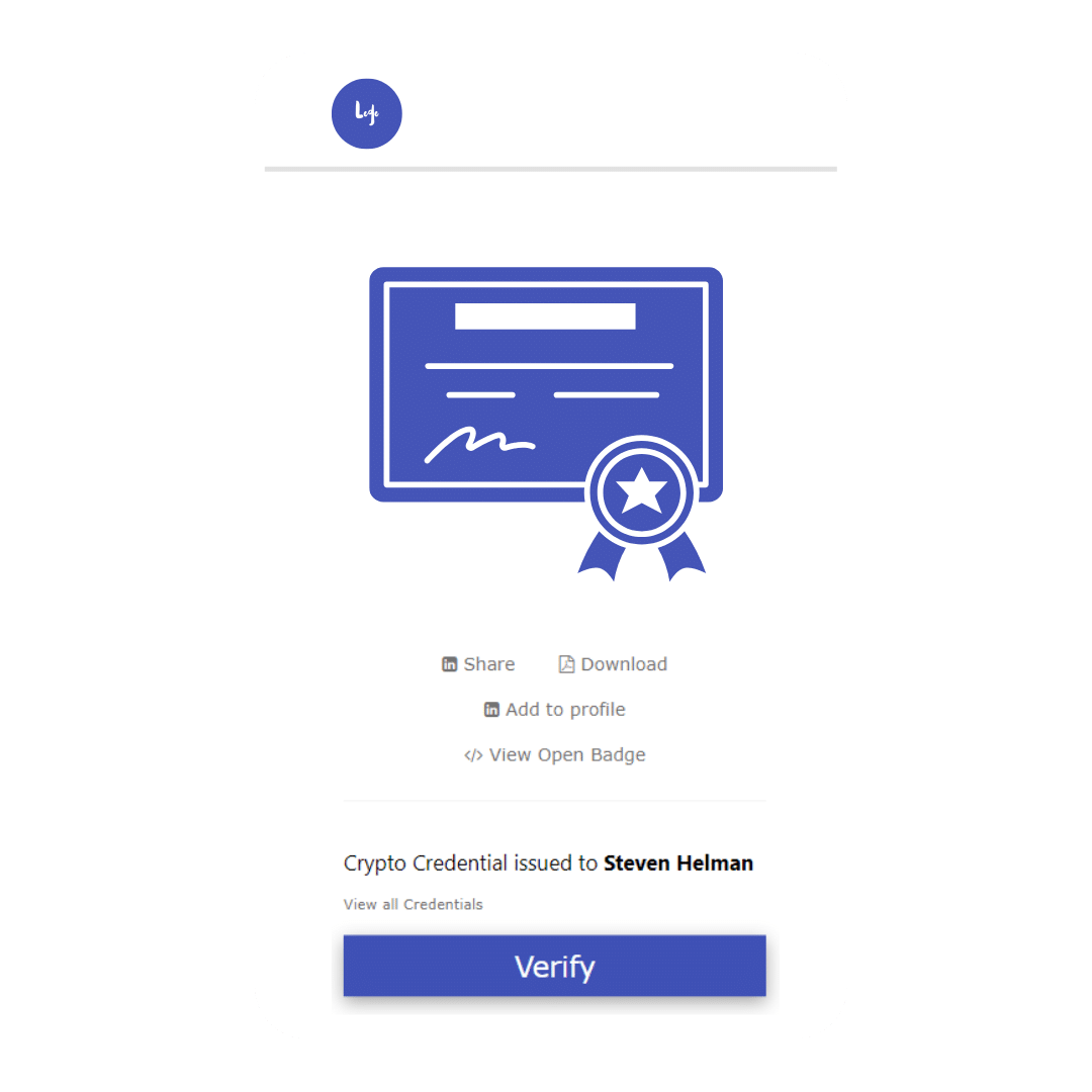 Verifiable Badges and Certificates